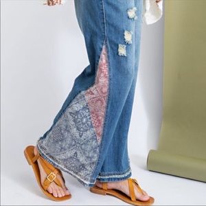 Sweet Billie Jean - Patchwork Bell Bottom Denim Pant Patchwork Jeans